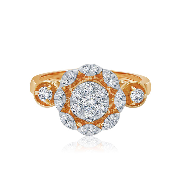 Charming Floral Diamond Ring