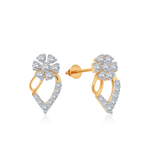 Floral Earrings with Enchanting Diamonds