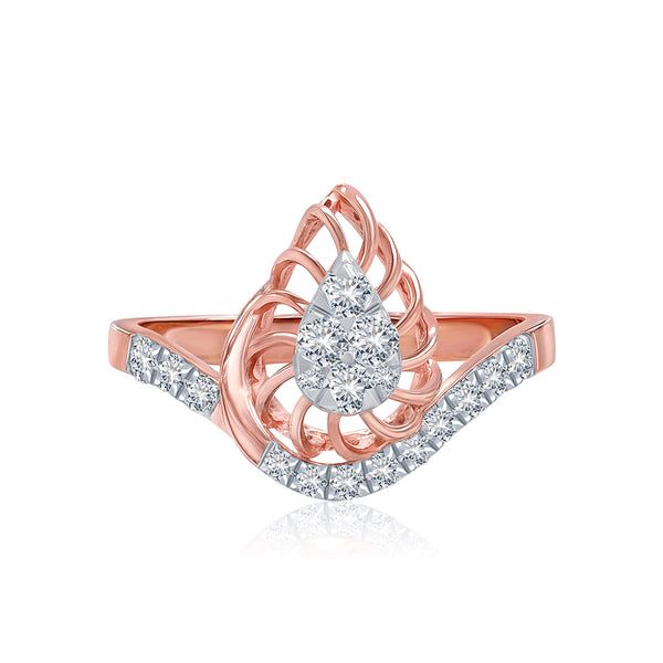 Floral Petals Diamond Ring