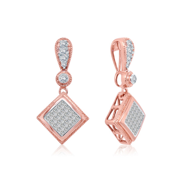 Geometric Square Diamond Earrings