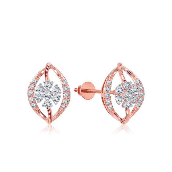 Leaves Blossom Diamond Earrings