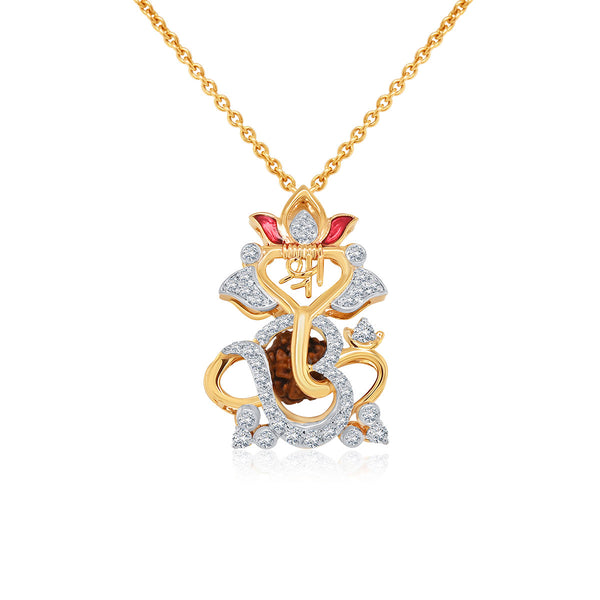 Lord Ganesha Diamond Pendant