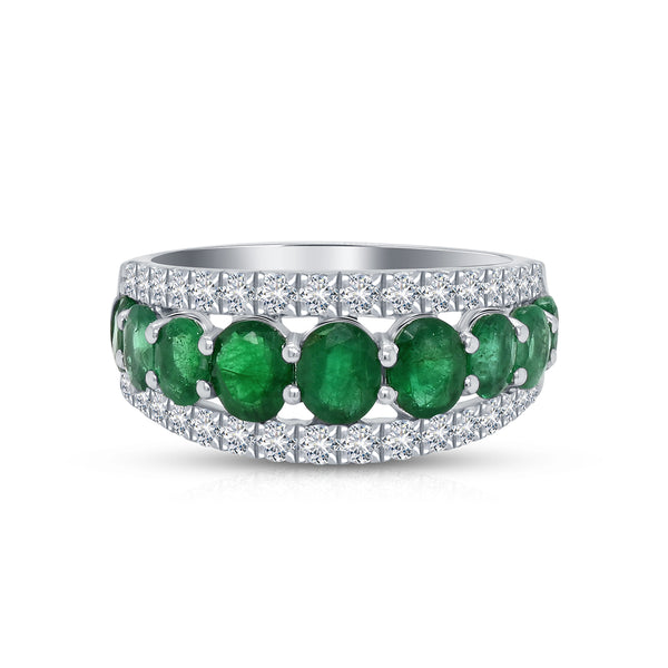 Magnificent Emerald & Diamond Band