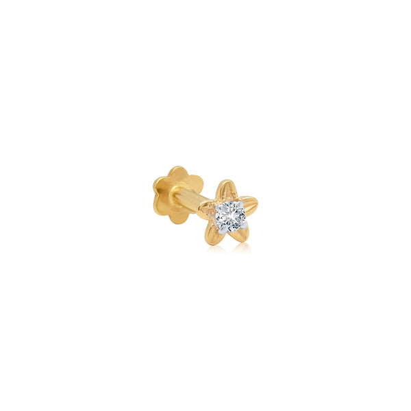 Mini Flower Diamond Nose Pin