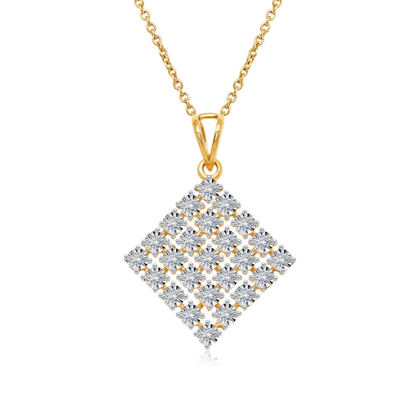 Geometric Diamond Pendant