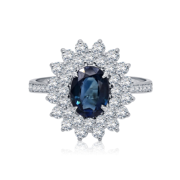 Understated Gemstone & Diamond Ring