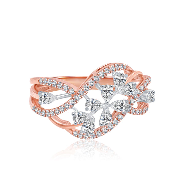 Winter Flower Diamond Ring