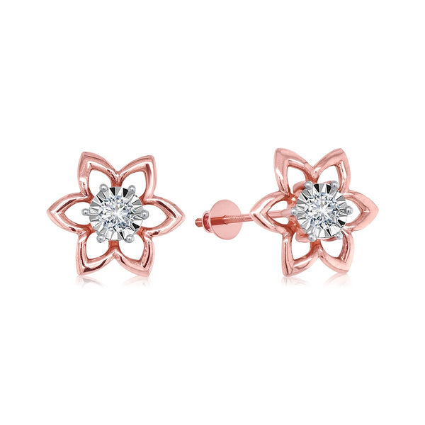 Blooming Single Diamond Earrings