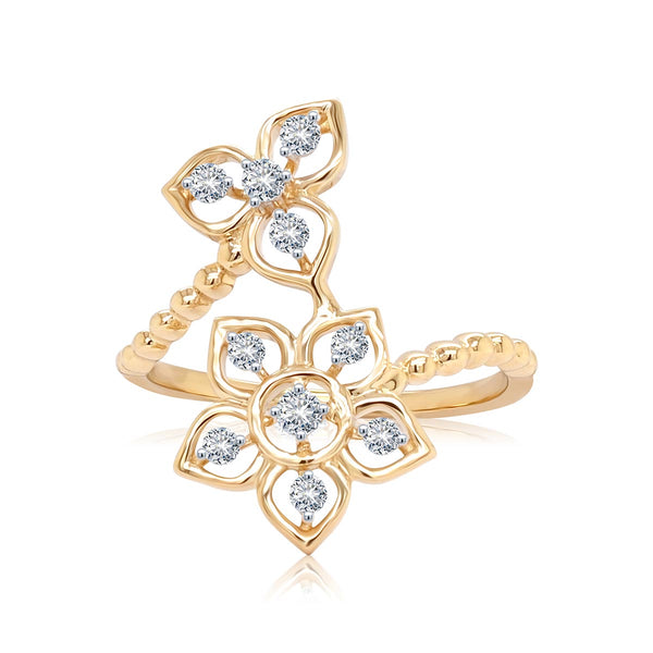 Contemporary Floret Diamond Ring