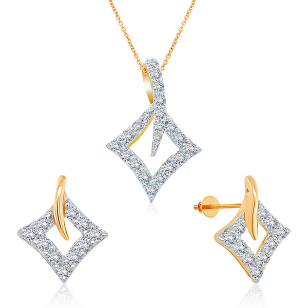 Iridescent Kite Diamond Pendant Set