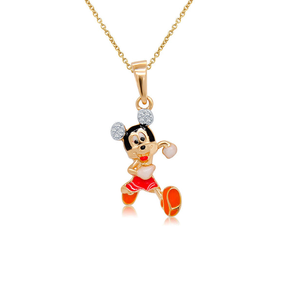 Mickey Mouse Diamond Pendant